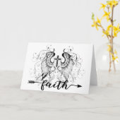 Glaubenskreuz Karte (Gelbe Blume)