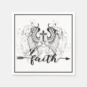 Glaubenskreuz Serviette (Vorderseite)