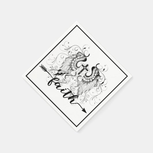 Glaubenskreuz Serviette (Ecke)