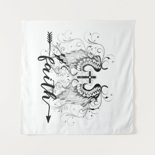 Glaubenskreuz Wandteppich (Vorderseite (Horizontal))