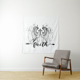 Glaubenskreuz Wandteppich