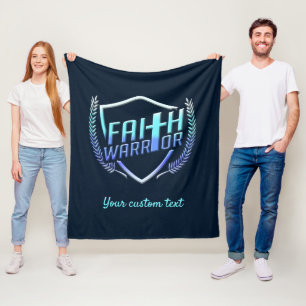 Glaubenskrieger Christlich Blau Lila Ombre Fleecedecke