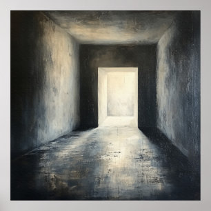 Glaubenslicht in der Dunkelheit Inspiration Zitat Poster