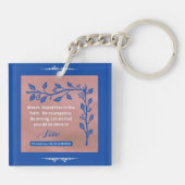 Glaubensnachricht - 1 Korinther 16:13-14 - Akrylli Schlüsselanhänger (Rückseite)