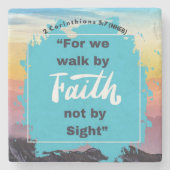 Glaubensnachricht - 2 Korinther 5-7 - Stone Unters Steinuntersetzer (Vorderseite)