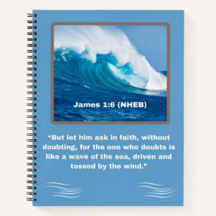 Glaubensnachricht - Bibelverse - James 1:6 - Spira Notizblock