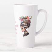 Glaubenssatz - Mädchen mit Büchern auf ihrem Kopf Milchtasse