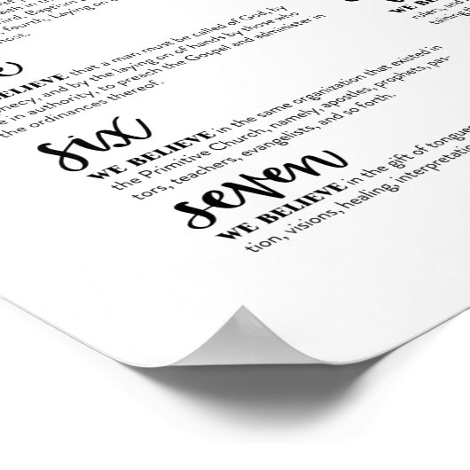 Glaubenssätze Poster (Ecke)