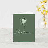 Glaubenssenkende Schweinfedern Karte (Gelbe Blume)