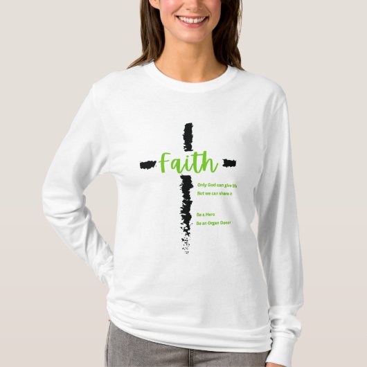 Glaubensspender-Bewusstsein-Held-Support Dankbar U T-Shirt (Vorderseite)