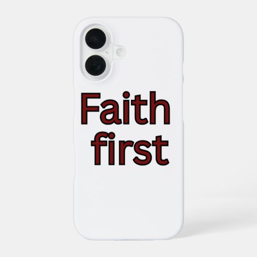 Glaubensspruch iPhone 16 Hülle (Rückseite)
