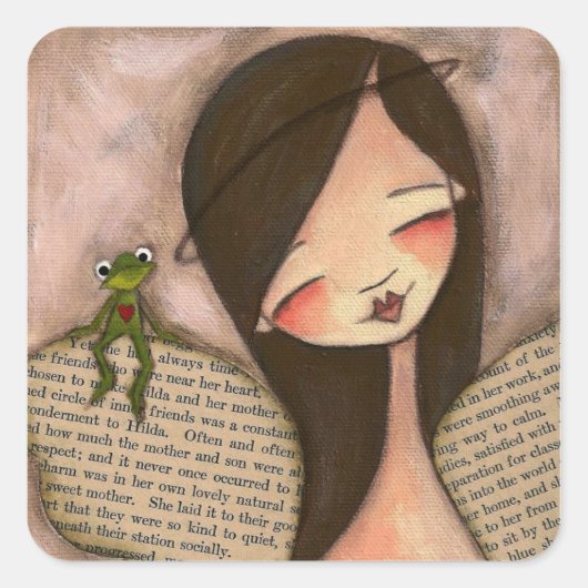 Glaubenssprung (Brünett) - Aufkleber (Vorderseite)