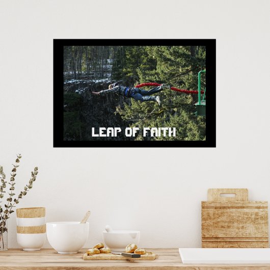 Glaubenssprung - Bungee Jumping Poster (Küche)