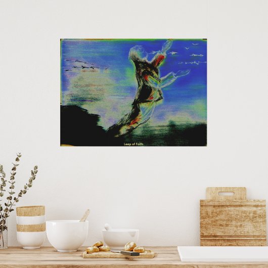 Glaubenssprung Poster (Küche)