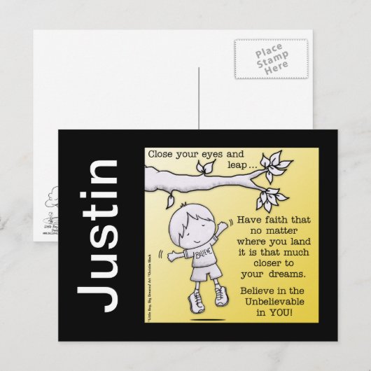 Glaubenssprung Postkarte (Vorne/Hinten)
