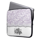 Glaubensstärke Inspirationsquelle Zitat Laptopschutzhülle (Vorderseite Links)