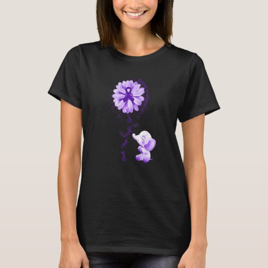 Glaubensstiftung Kampf Liebe Elephant Epilepsy Bew T-Shirt (Vorderseite)