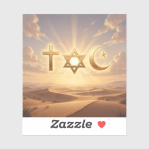 Glaubenssymbole – Interfaith Symbols Square Aufkleber