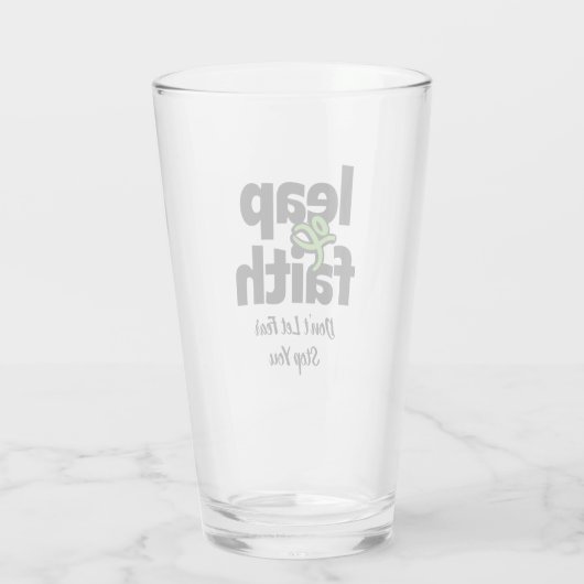 Glaubenstreit Lasse nicht Angst auf, dich zu verbl Glas (Rückseite)