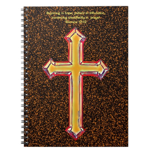 Glaubensüberkreuzung Gebet Zeitschrift Bibel Verse Notizblock (Vorderseite)