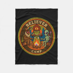 Gläubiger-Camp Mothman Alien Vintage Scout UFO Fleecedecke