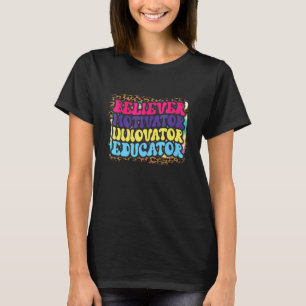 Gläubiger Motivator Innovator Erzieher Leopard Tee