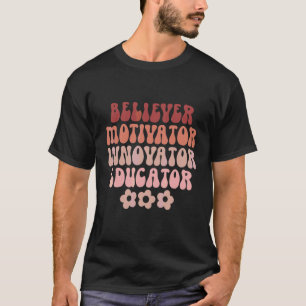 Gläubiger Motivator Innovator Erzieher Retro  Lehr T-Shirt