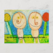 Glaubst du, Adam und hatte sogar Bauchknöpfe? Postkarte (Vorderseite)