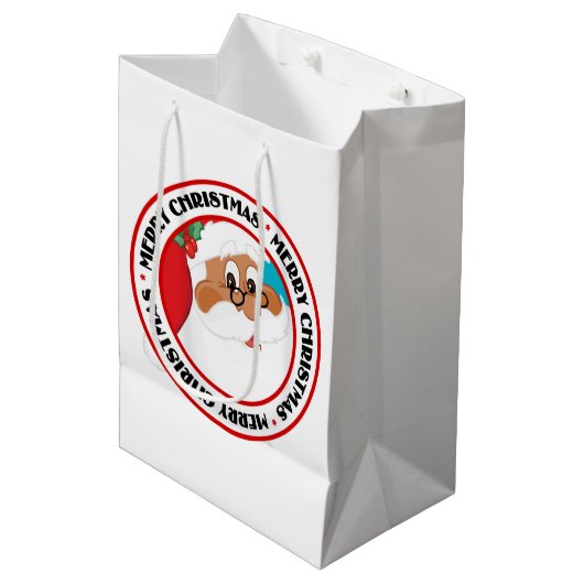 Glaubst du an den schwarzen Weihnachtsmann? Mittlere Geschenktüte (Vorderseite Schrägansicht)