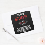 Glaubst du? John 3:36 Bibelverse Quadratischer Aufkleber (Umschlag)