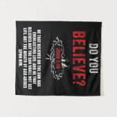 Glaubst du? John 3:36 Bibelverse Wandteppich (Vorderseite (Horizontal))