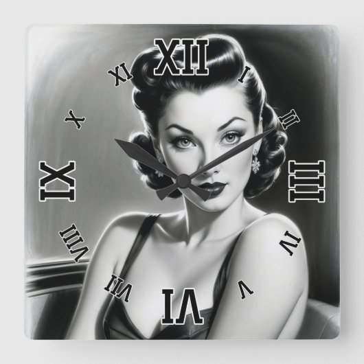 Glaubst du mir nicht, dass ich AI Concept Art von Quadratische Wanduhr (Vorderseite)