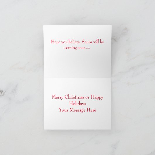 Glaubst du Weihnachtskarte? Feiertagskarte (Innenseite)