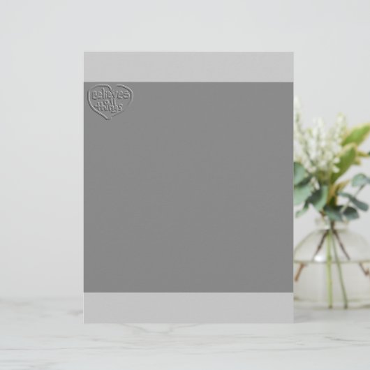 Glaubt an alles, was mit individuellem Schreibkopf (Stehend Vorderseite)