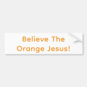 Glaubt an den orangen Jesus! Hankamer Artjunkhaus  Autoaufkleber