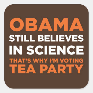 Glaubt an die Wissenschaft Quadratischer Aufkleber