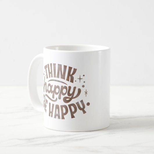 GLAUBT, GLÜCKLICH ZU SEIN KAFFEETASSE (Vorderseite Links)