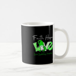 Glaubt Hoffnung Liebe Hirnbehinderungen Bewusstsei Kaffeetasse