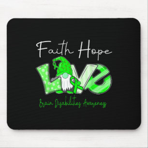 Glaubt Hoffnung Liebe Hirnbehinderungen Bewusstsei Mousepad