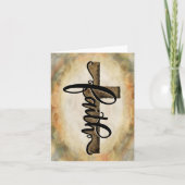 Glaubt Kreuz Modernes Beileid Religiös Hübsch Karte (Vorderseite)