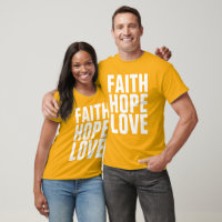 GLAUBWÜRDIGE HOFFNUNG LIEBE Christliche T - Shirt