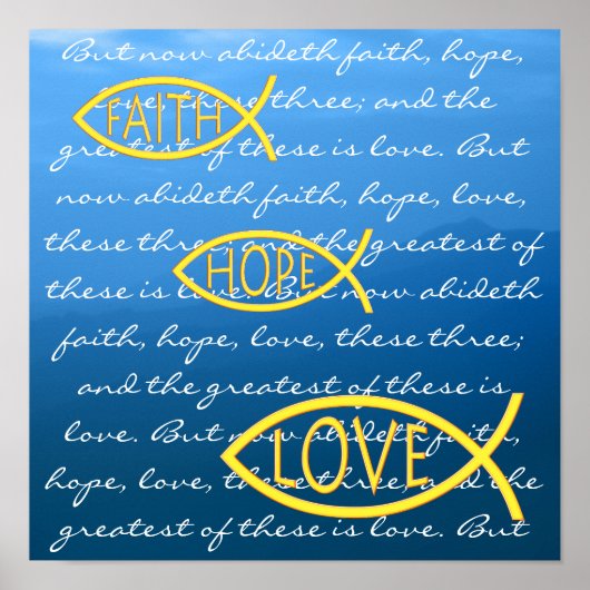 GLAUBWÜRDIGE HOFFNUNGSLIEBE - 1 Korinther 13; 13 Poster (Vorne)