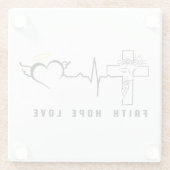 GLAUBWÜRDIGE LIEBE GLASUNTERSETZER (Rückseite)