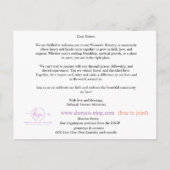 GLAUBWÜRDIGE SCHRITTE POSTKARTE (Rückseite)