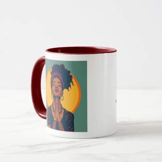 GLAUBWÜRDIGE SCHRITTE TASSE (Vorderseite Links)