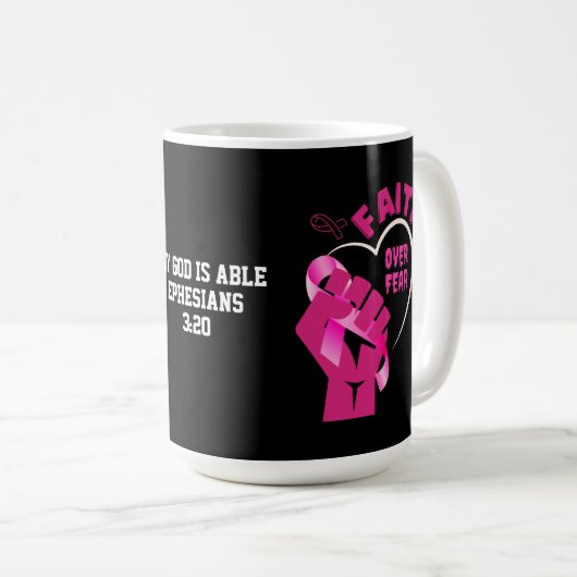 GLAUBWÜRDIGKEIT ÜBER DIE ANGST ZU Brustkrebs Kaffeetasse (VorderseiteRechts)