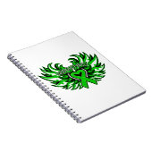 Glaucoma Awareness Heart Wings Notizblock (Rechte Seite)