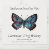 Glaucopsyche arion - The Large Blue Butterfly Schaumweinetikett (Einzelnes Label)