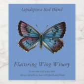 Glaucopsyche arion - The Large Blue Butterfly Weinetikett (Einzelnes Label)