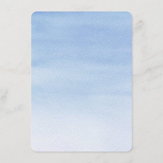 Glaucous Blue Watercolor String Lights Begleitkarte (Rückseite)